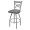 Holland Bar Stool Co 30" Swivel Bar Stool, Nickel Finish, Canter Grey Seat 82030AN007 - alternate 1
